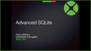 Advanced SQLite - WAL BLOB In-Memory DB Triggers Pragma statement