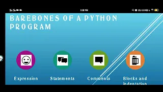BAREBONES OF A PYTHON PROGRAM