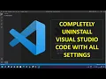How to Uninstall Visual Studio Code Completely Windows 7 8 10 11 in Hindi