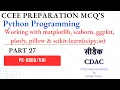 CDAC CCEE Preparation MCQ s Python Programming Working with matplotlib seaborn Part 27