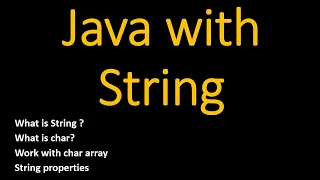 string operations in java