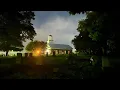 Harshaw Chapel and Cemetery at night