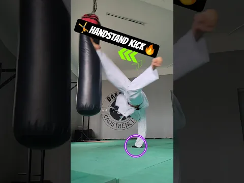 ‼️Extreme Capoeira Kick Tutorial! 🔥🤸(handstand) #martialarts #taekwondo #karate #capoeira #kick