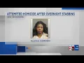 Woman accused of stabbing man in the neck