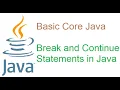 9 Break and Continue Statements in Java
