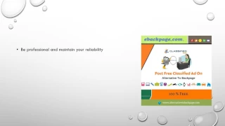 Alternative to Backpage