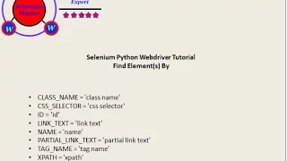 Selenium Python Webdriver Tutorial - Locate Elements By