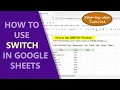 Google Sheets SWITCH Function Allows Multiple Cases Tutorial Google Sheets Formulas