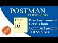 API Testing using Postman Passing Environment data from command prompt using NEWMAN