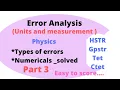 Error Analysis types of on errors PU