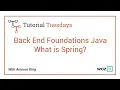 Woz U Learn to Code What is Spring Back End Foundations Java
