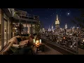 New York City Summer Cozy Midnight Balcony Ambience to Sleep Relax Focus Cricket Wind Sounds
