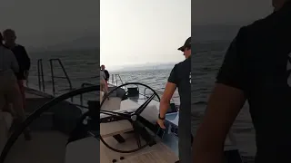 ‘When you go through jibes and tacks, you have to have your crew members manning those two winches’