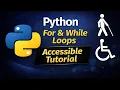 Python Lecture 13 For Loop While Loop in Python Explained Accessible Tutorial for Beginners