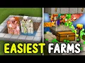 10 EASIEST STARTER FARMS Minecraft Bedrock 1 1 FULL TUTORIALS