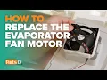 Warm Fridge How to replace the evaporator fan motor part DA81-06013A in a Samsung refrigerator