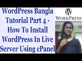 WordPress Bangla Tutorial Part 4 - How To Install WordPress In Live Server Using cPanel