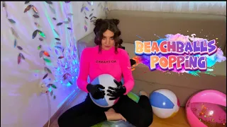 asmr beachballs popping various gloves sounds 