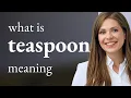 Teaspoon what is TEASPOON meaning