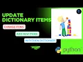 How to ADD Elements to an EXISTING Dictionary CHANGE items in Dictionary How to UPDATE Dictionary