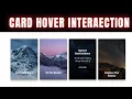 Day 5 - Card Hover Interactions Using HTML CSS Free Source Code