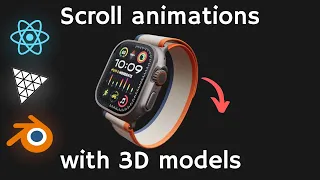 Tutorial for 3D model scroll animation in website React Three js R3F Blender