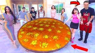 صنعت اكبر صحن كنافة في العاالم مع الشيف بوراك واتحديت اليوتيوبرز ياكلوها معي 