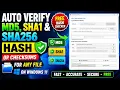 Auto Verify MD5 SHA1 SHA256 Hash or Checksums for ANY File on Windows 11 - Free Hash Checker
