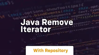 java remove iterator