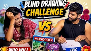 Drawing Without Seeing Couple Challange✌️🩷Couple version | 