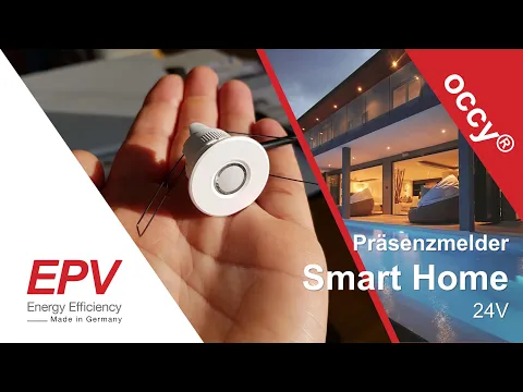 occy® Smart Home 24V Präsenzmelder für Loxone, WAGO, Homematic, Beckhoff, etc. Bewegung Binärausgang, Lichtwert 1-10V. – Produktvideo