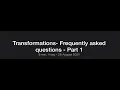 Maths Methods - Transformations