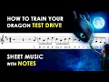 Lagu Test Drive - How to Train Your Dragon | Sheet Music with Notes for Recorder, Flute, Violin Tutorial