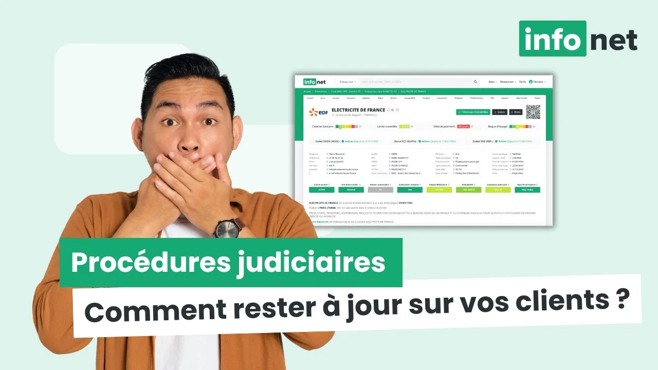 Procédures judiciaires & modifications statutaires : comment rester à jour sur vos clients ?