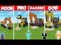 Download Lagu EXCAVATOR CAR HOUSE BUILD CHALLENGE - Minecraft Battle: NOOB vs PRO vs HACKER vs GOD / Animation