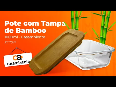 Download MP3 Pote Hermético de vidro com tampa de Bambu 1L Casambiente | MK Magazine