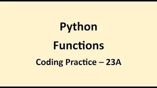 Coding Practice 23A Functions Python NxtWave CCBP