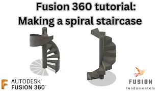 Fusion 360 tutorial Making a 3D spiral staircase