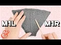 How to M1R make one right and M1L make one left Knitting Increase