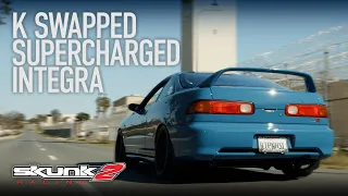 Supercharged K-Swapped R Integra Skunk2 Racing Vehicle Feature