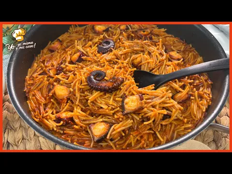 ⭐ MI Fideuá CON pulpo ➡️🚀 ¡En unos 15 minutos comiendo!