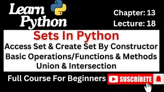 Sets In Python How To Create Sets By Constructor Functions Methods Python For Begnners 2025