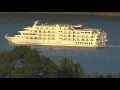 American Cruise Lines Coastal Cruise Ship on The Hudson River Near New York City