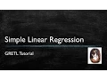 Gretl Tutorial 1 Simple Linear Regression
