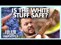 What is the White Stuff that appears on Old Chocolate Food Unwrapped