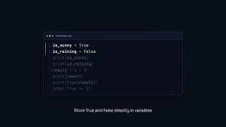 Booleans True and False - Python for Beginners