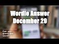 Wordle Today Dec 29 - What s the Answer