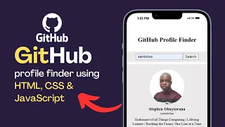 How To Create A GitHub Profile finder using HTML CSS and Javascript