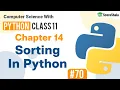 What Is Sorting In Python Class 11 Python Sorting Class 11 Computer Science With Python