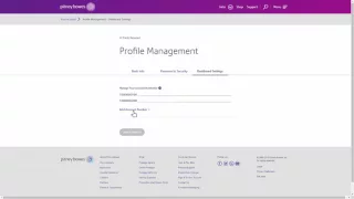 Managing pitneybowes com Site and Account Settings